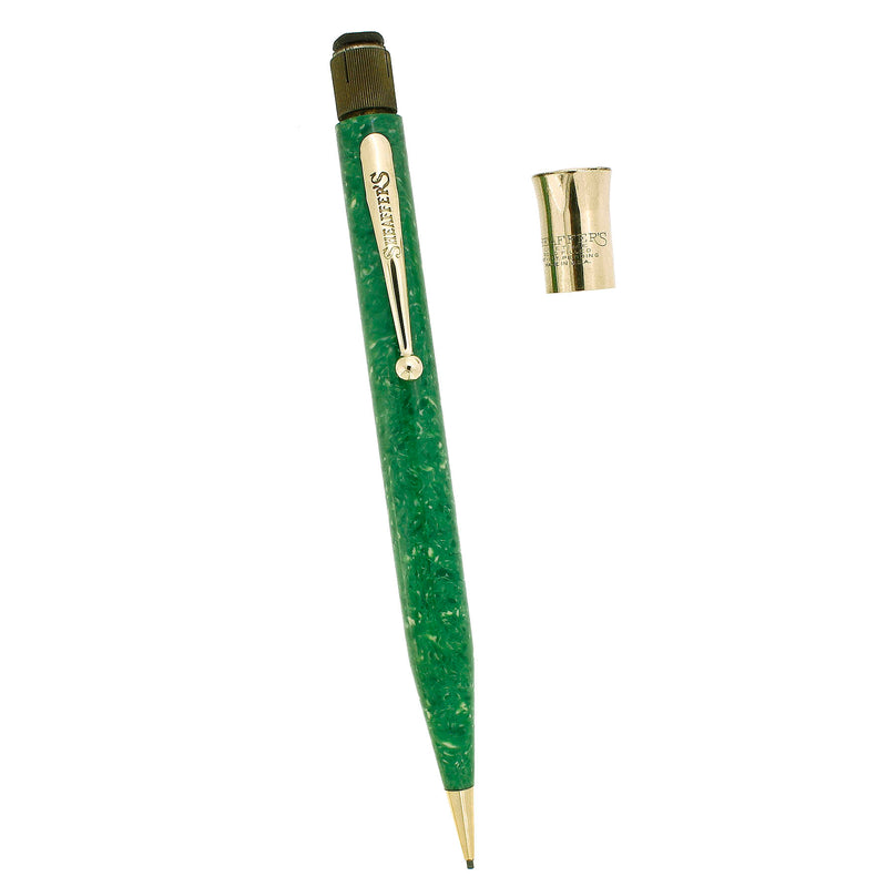 CIRCA 1925 SHEAFFER OVERSIZE JADE TITAN PENCIL VIBRANT COLOR OFFERED BY ANTIQUE DIGGER