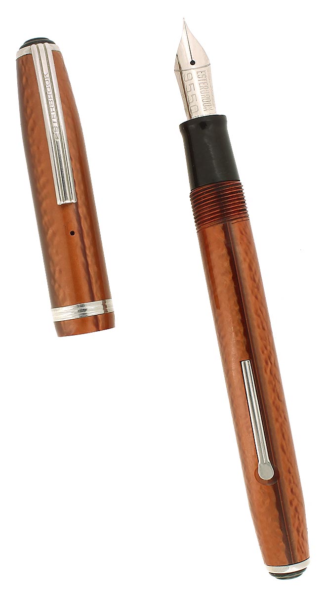 CIRCA 1948 ESTERBROOK SJ MODEL COPPER PEARL FOUNTAIN PEN RESTORED