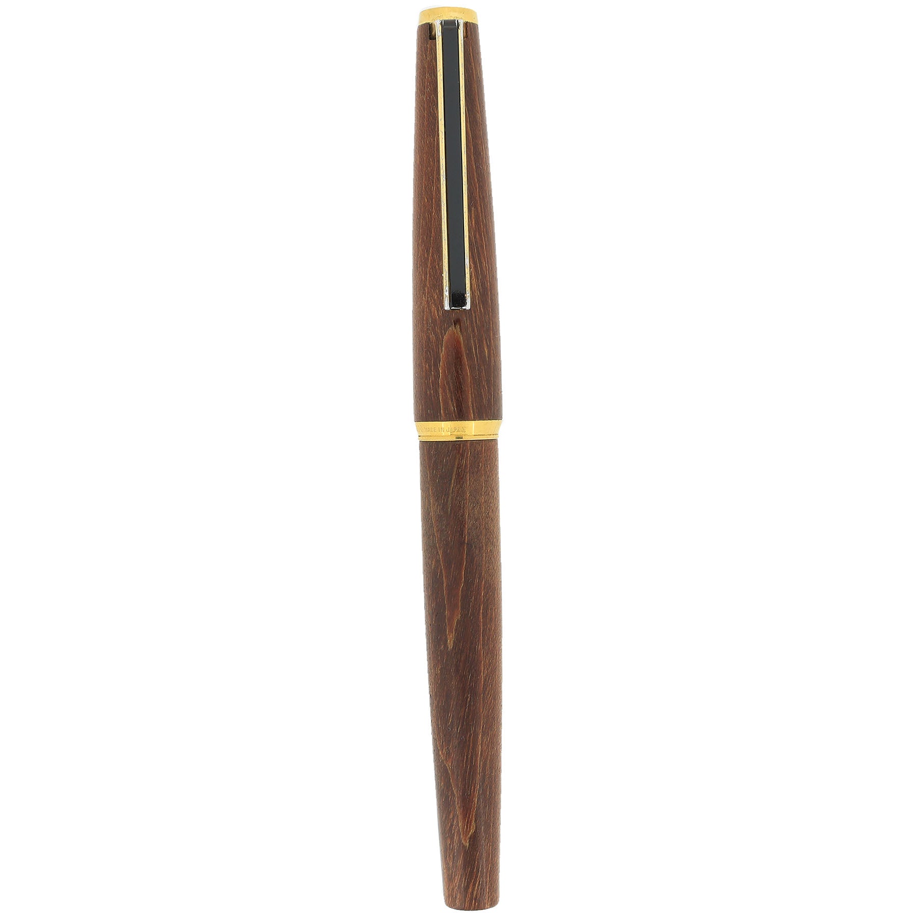 1979 JAPAN PILOT CUSTOM MAPLE WOOD 18K FINE NIB FOUNTAIN PEN SERVICED