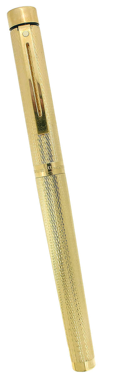 CIRCA 1979 SHEAFFER TARGA 23K GOLD BARLEYCORN MEDIUM NIB FOUNTAIN PEN
