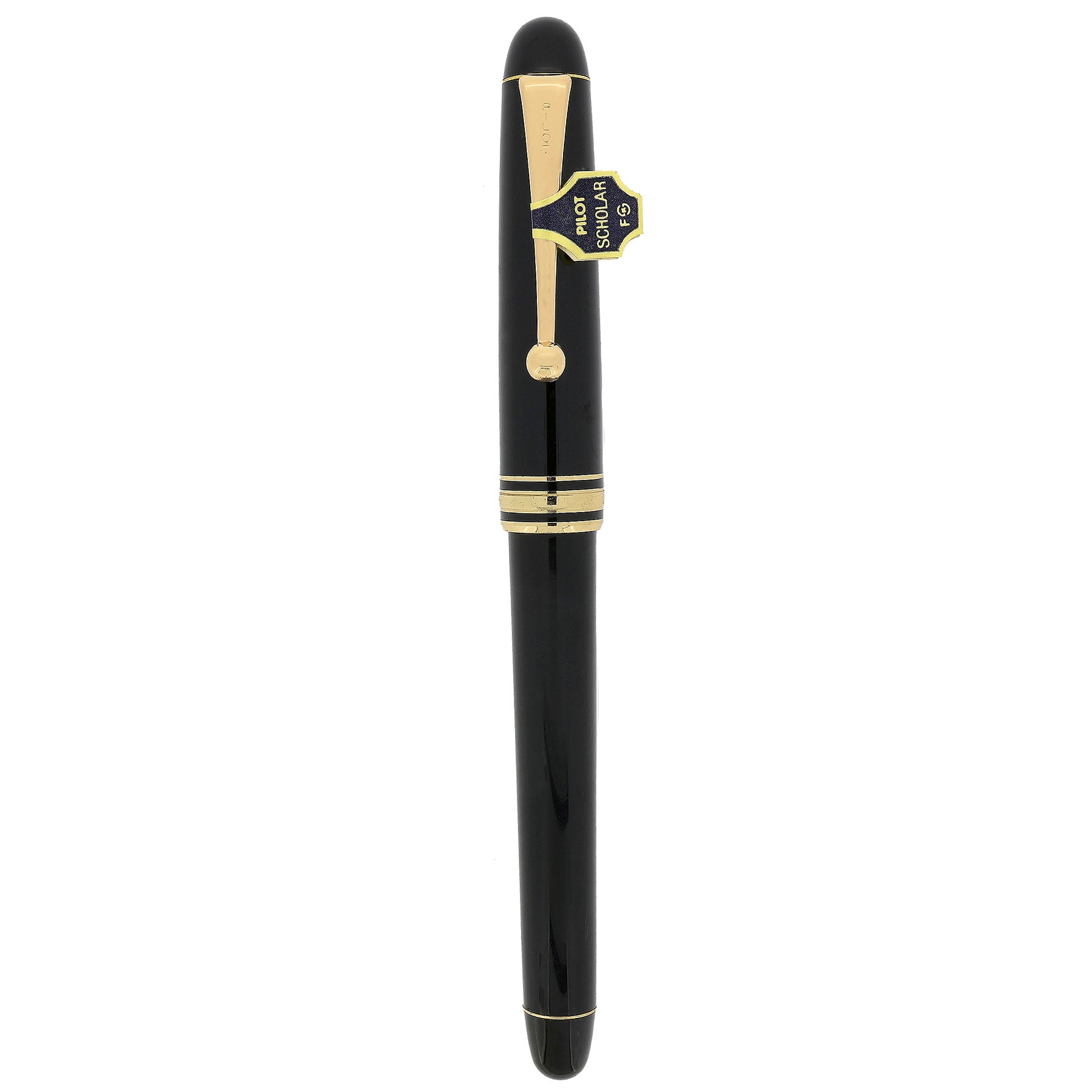 NEW OLD STOCK 1980S PILOT SCHOLAR BLACK RESIN FINE NIB FOUNTAIN PEN