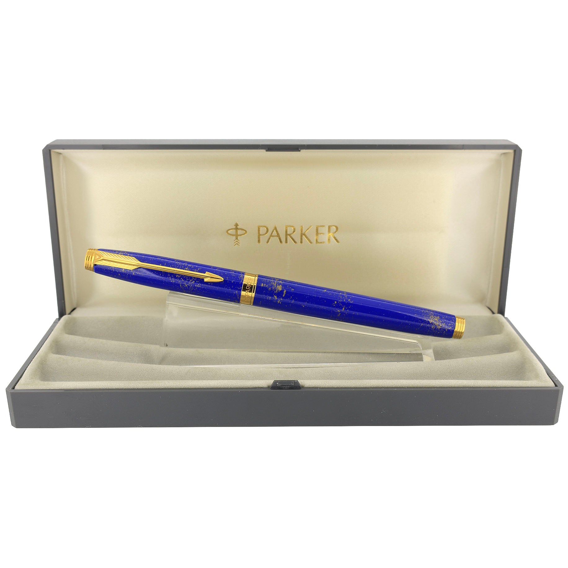 筆記具 Parker 1989 PARKER 75 GOLD SPECKLED LAPIS LAZULI FOUNTAIN PEN 14K BROAD NIB N