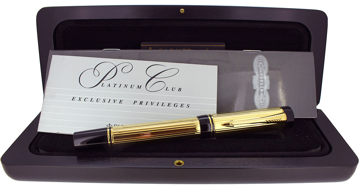 NEVER INKED 1991 PARKER DUOFOLD CENTENNIAL 23K GODRON PATTERN 18K NEED