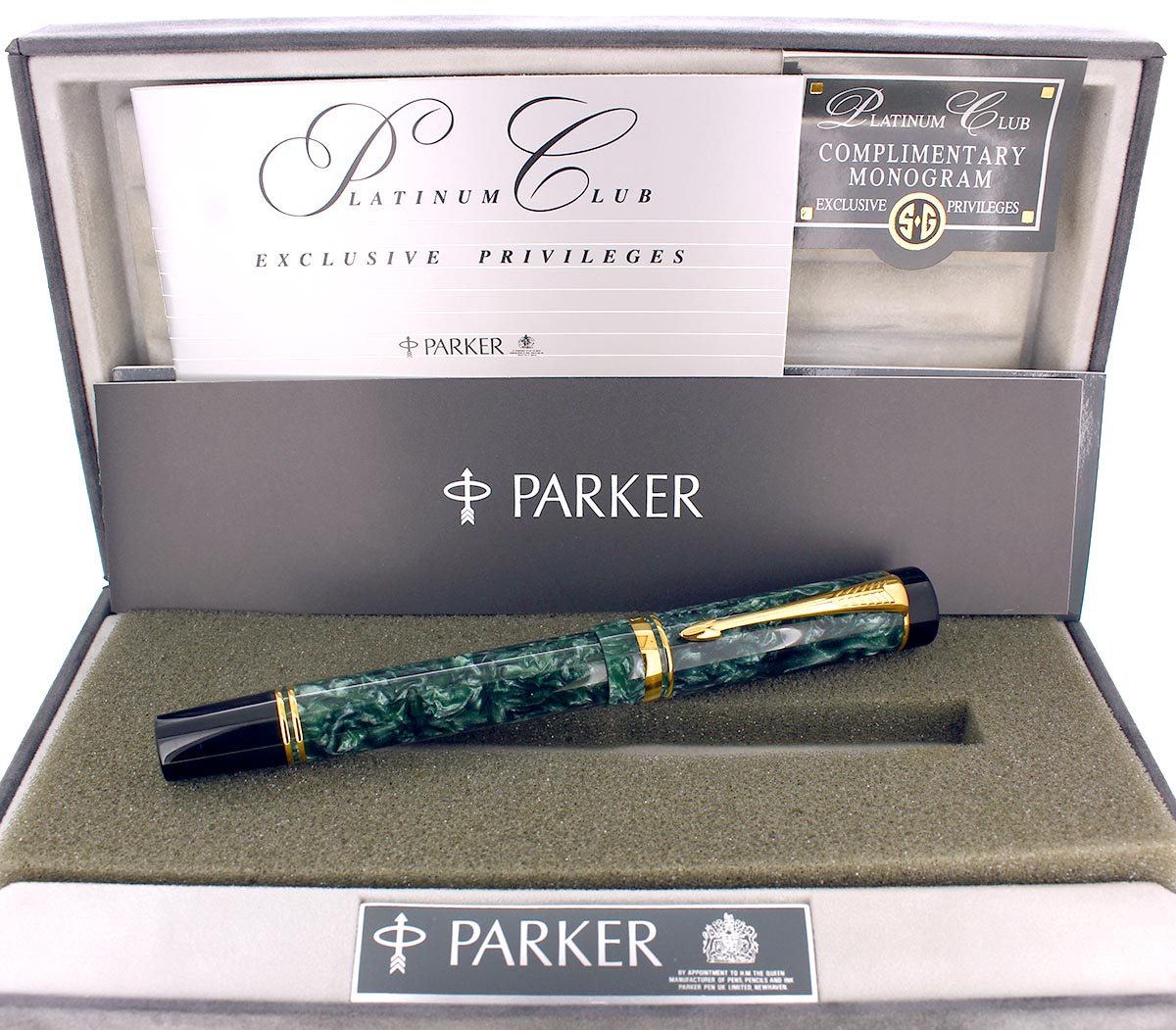 1991ParkerDuofoldGreenMarbledC