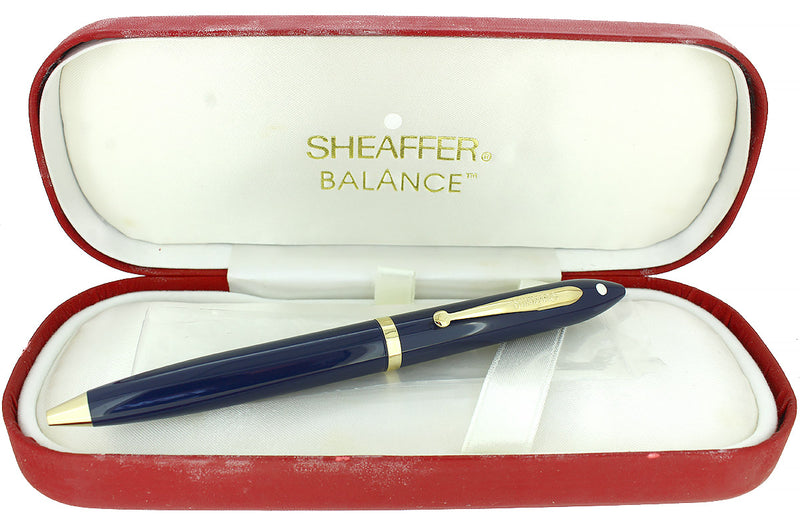 CIRCA 1998 SHEAFFER BALANCE II NAVY BLUE BALLPOINT PEN NEW OLD STOCK MINT OFFERED BY ANTIQUE DIGGER
