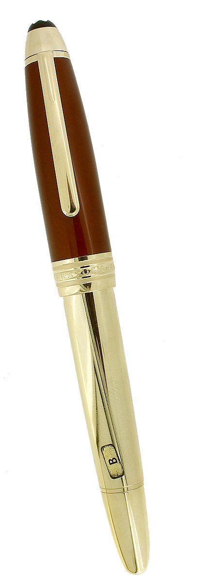 C2000 MONTBLANC 146 LEGRAND SOLITAIRE CITRINE GOLD PLATED FOUNTAIN PEN  STICKERED