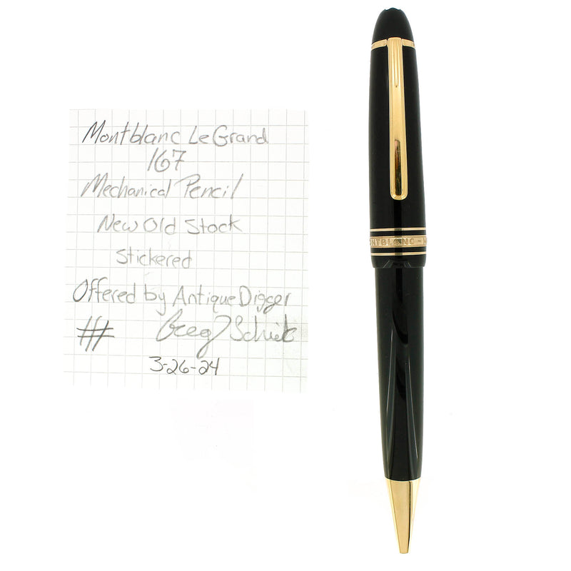 CIRCA 1997 MONTBLANC 167 LE GRAND CONTINUOUS TWIST PENCIL STICKERED OFFERED BY ANTIQUE DIGGER