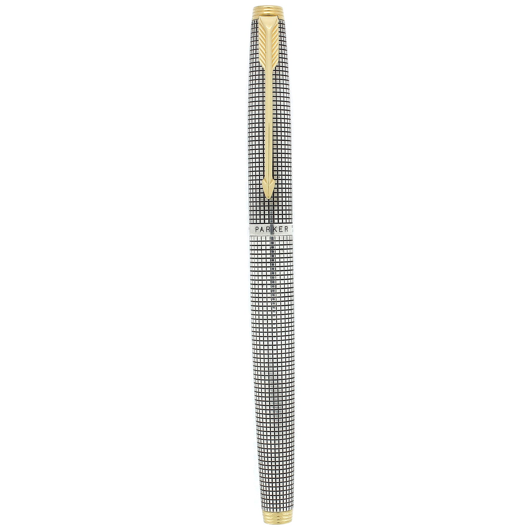 C1964 FIRST YEAR PARKER 75 STERLING SILVER CROSSHATCH (CISELE) W/SCARC