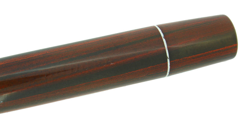 CIRCA 1928 CONKLIN ENDURA ROSEWOOD HARD RUBBER RINGTOP FOUNTAIN PEN RESTORED OFFERED BY ANTIQUE DIGGER