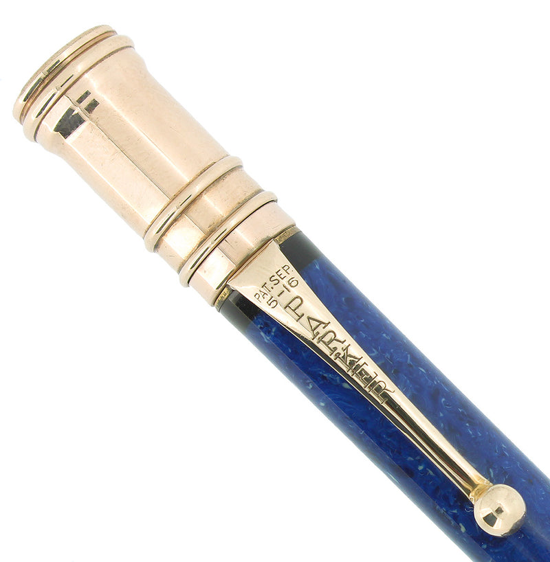 CIRCA 1928 PARKER SENIOR DUOFOLD WHITE ON BLUE LAPIS PENCIL MINT RESTORED OFFERED BY ANTIQUE DIGGER