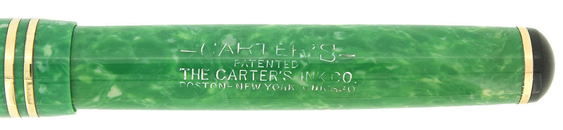 SCARCE CIRCA 1930 CARTER'S JADE STREAMLINE FOUNTAIN PEN RESTORED OFFERED BY ANTIQUE DIGGER