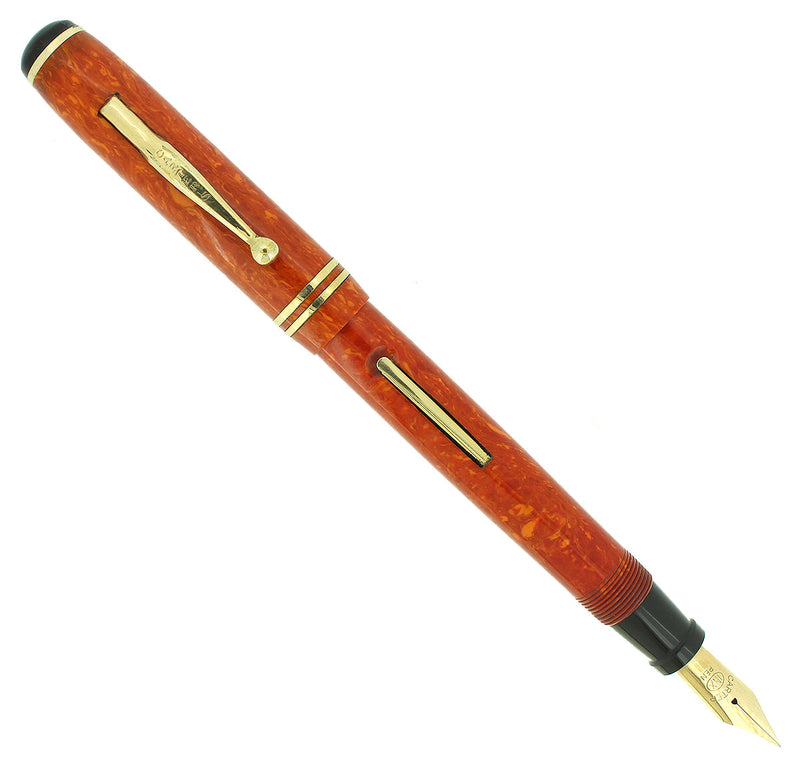 CIRCA 1930S CARTER'S CORAL STANDARD STREAMLINE FOUNTAIN PEN RESTORED OFFERED BY ANTIQUE DIGGER