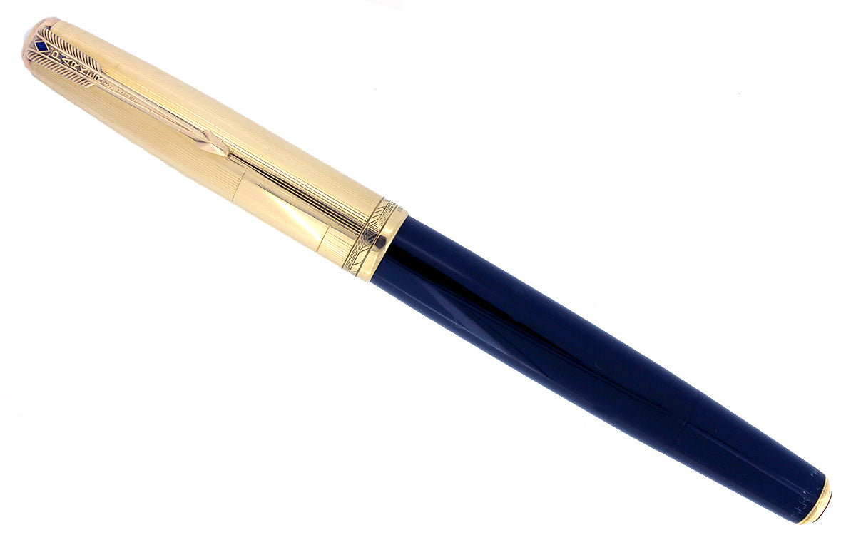 RESTORED 1941 PARKER 51 DOUBLE JEWEL FIRST YEAR CEDAR BLUE