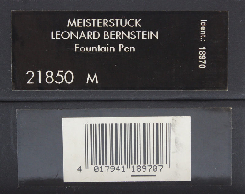 STICKERED 1997 MONTBLANC LEONARD BERNSTEIN SPECIAL EDITION FOUNTAIN PEN NEVER INKED OFFERED BY ANTIQUE DIGGER