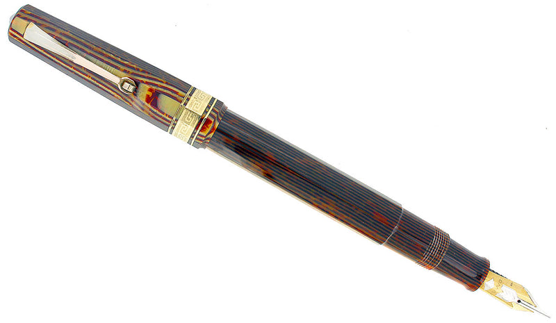 1997 OMAS EXTRA PARAGON ARCO BRONZE CELLULOID FOUNTAIN PEN IN BOX NEVER INKED OFFERED BY ANTIQUE DIGGER