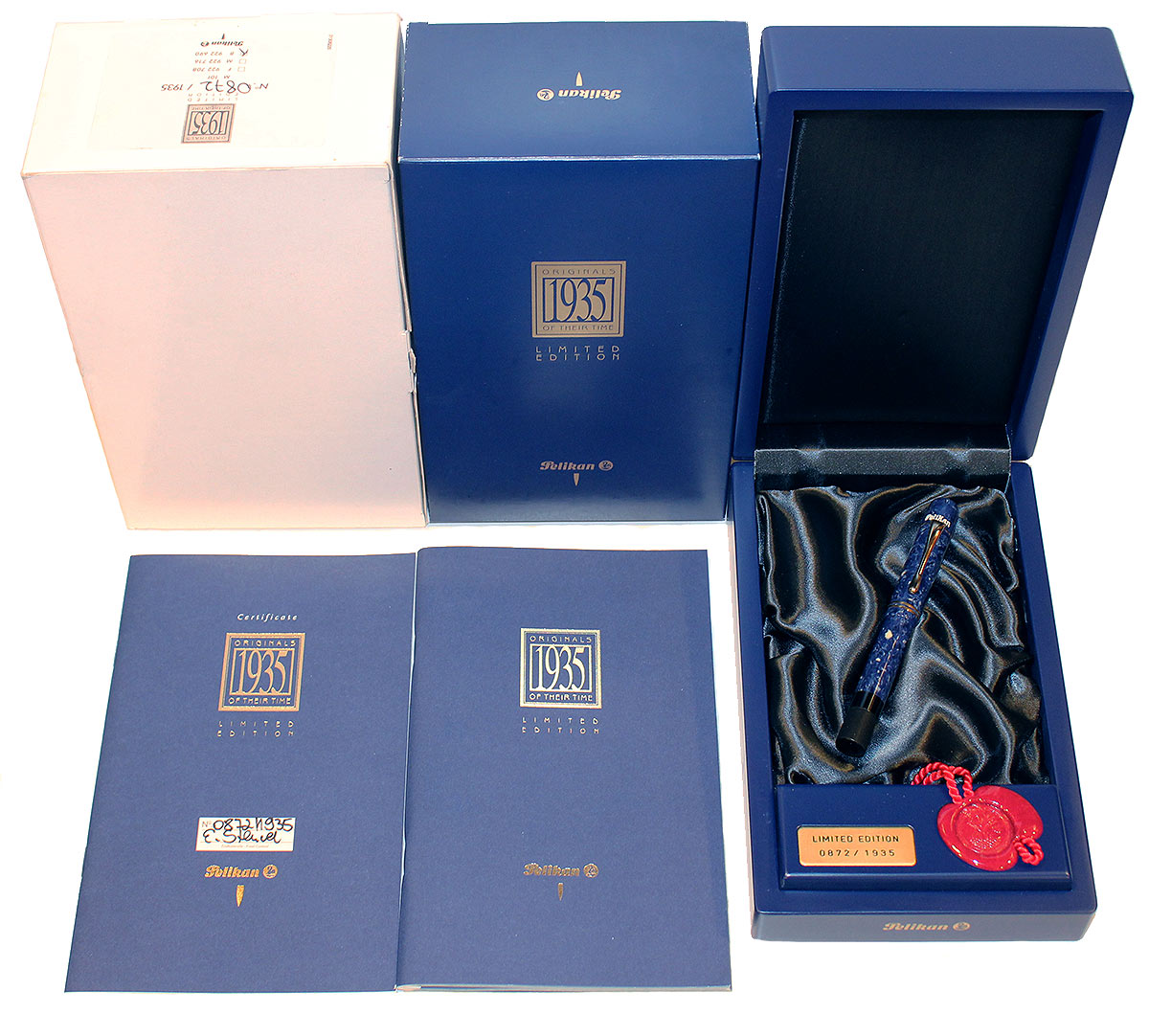 PELIKAN BLUE LAPIS 1935 ORIGINALS OF THEIR TIME FOUNTAIN PEN 18K