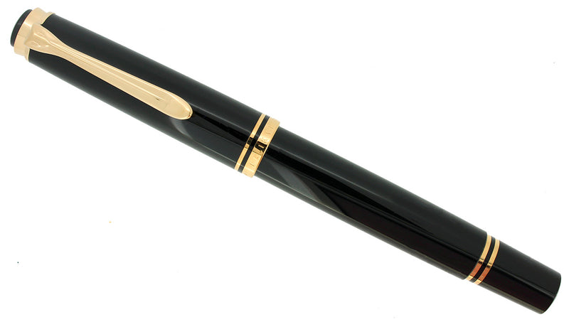 PELIKAN R600 SOVEREIGN  BLACK ROLLERBALL PEN GOLD TRIM NEW IN BOX NEW OLD STOCK OFFERED BY ANTIQUE DIGGER