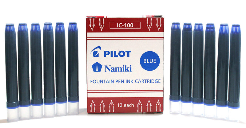 BOX OF 12 PILOT NAMIKI BLUE INK 0.90ML CARTRIDGES OFFERED BY ANTIQUE DIGGER