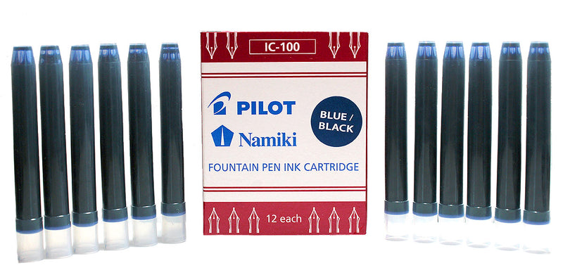 BOX OF 12 PILOT NAMIKI BLUE BLACK INK 0.90ML CARTRIDGES OFFERED BY ANTIQUE DIGGER