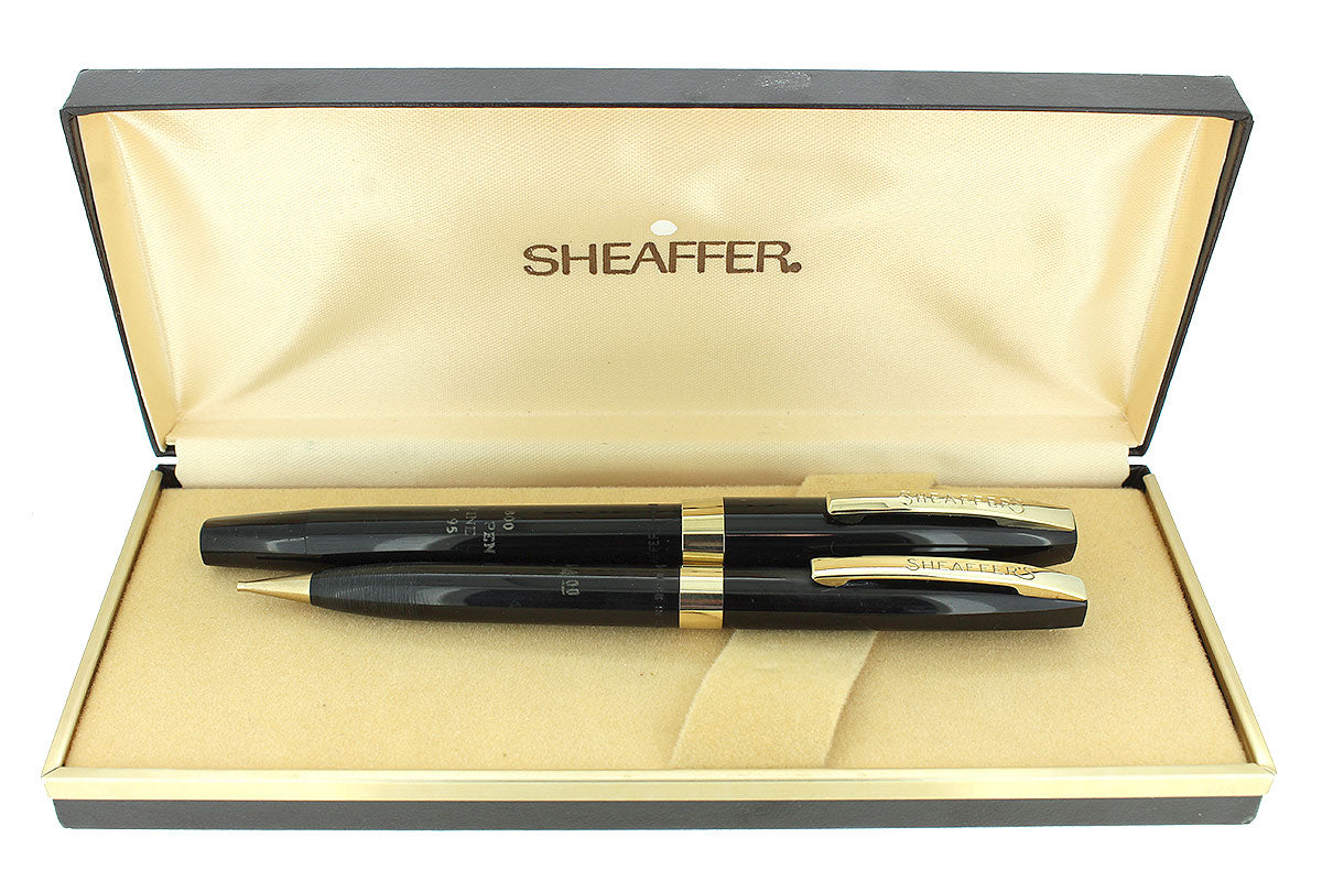 Vintage Sheaffer Felt Tip Pen / Marker in Box - Black and Chrome