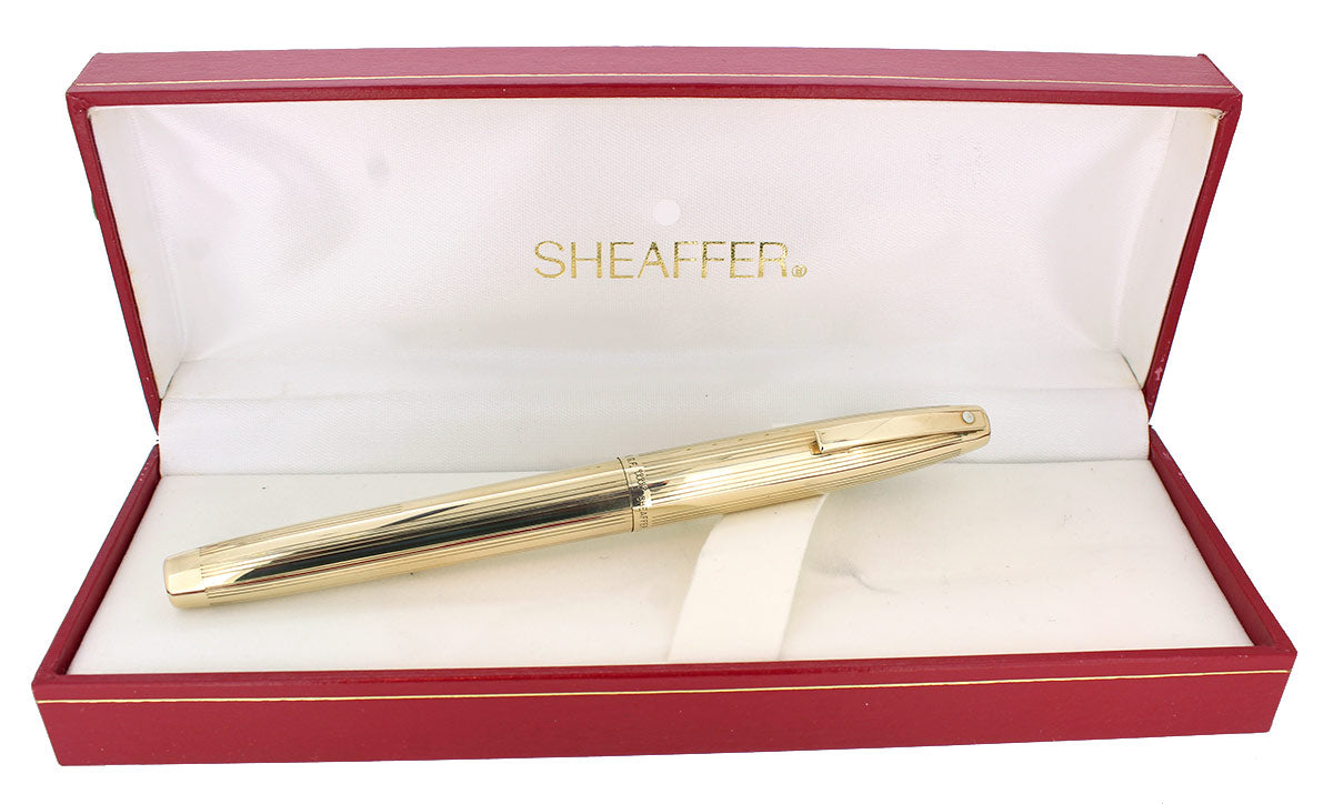 SHEAFFER IMPERIAL MODEL 777 12K GOLD FILLED OVERLAY FOUNTAIN PEN STICK