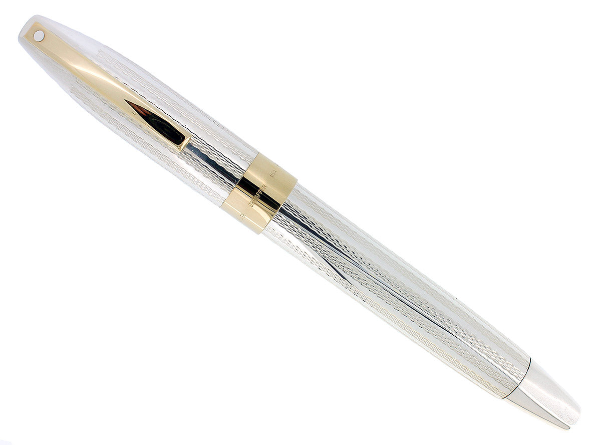 CIRCA 1997 SHEAFFER LEGACY STERLING FOUNTAIN PEN BARLEYCORN 18K