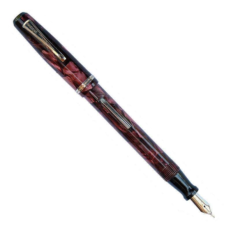 Wearever Fountain Pen Model 191P in Red Marble Celluloid - Antique Digger