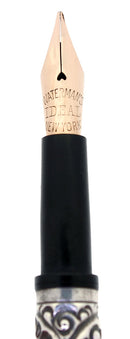 C1908 WATERMAN 222 BHR TAPER CAP STERLING CHASED PATTERN EYEDROPPER FOUNTAIN PEN NEAR MINT COND OFFERED BY ANTIQUE DIGGER