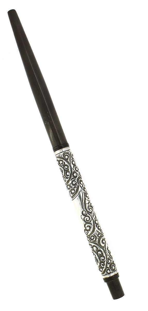 C1908 WATERMAN 222 BHR TAPER CAP STERLING CHASED PATTERN EYEDROPPER FOUNTAIN PEN NEAR MINT COND OFFERED BY ANTIQUE DIGGER