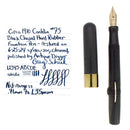 CIRCA 1910 CONKLIN 75 BLACK CHASED HR CRESCENT FILLER FOUNTAIN PEN RESTORED OFFERED BY ANTIQUE DIGGER
