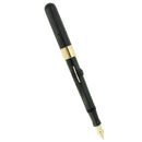 CIRCA 1910 CONKLIN 75 BLACK CHASED HR CRESCENT FILLER FOUNTAIN PEN RESTORED OFFERED BY ANTIQUE DIGGER