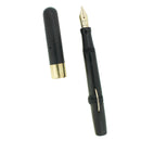 CIRCA 1910 CONKLIN 75 BLACK CHASED HR CRESCENT FILLER FOUNTAIN PEN RESTORED OFFERED BY ANTIQUE DIGGER
