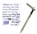 SCARCE 1914 BRITISH WATERMAN EYEDROPPER HAND ENGRAVED STRAIGHT CAP STERLING FOUNTAIN PEN  OFFERED BY ANTIQUE DIGGER