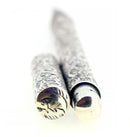 SCARCE 1914 BRITISH WATERMAN EYEDROPPER HAND ENGRAVED STRAIGHT CAP STERLING FOUNTAIN PEN  OFFERED BY ANTIQUE DIGGER