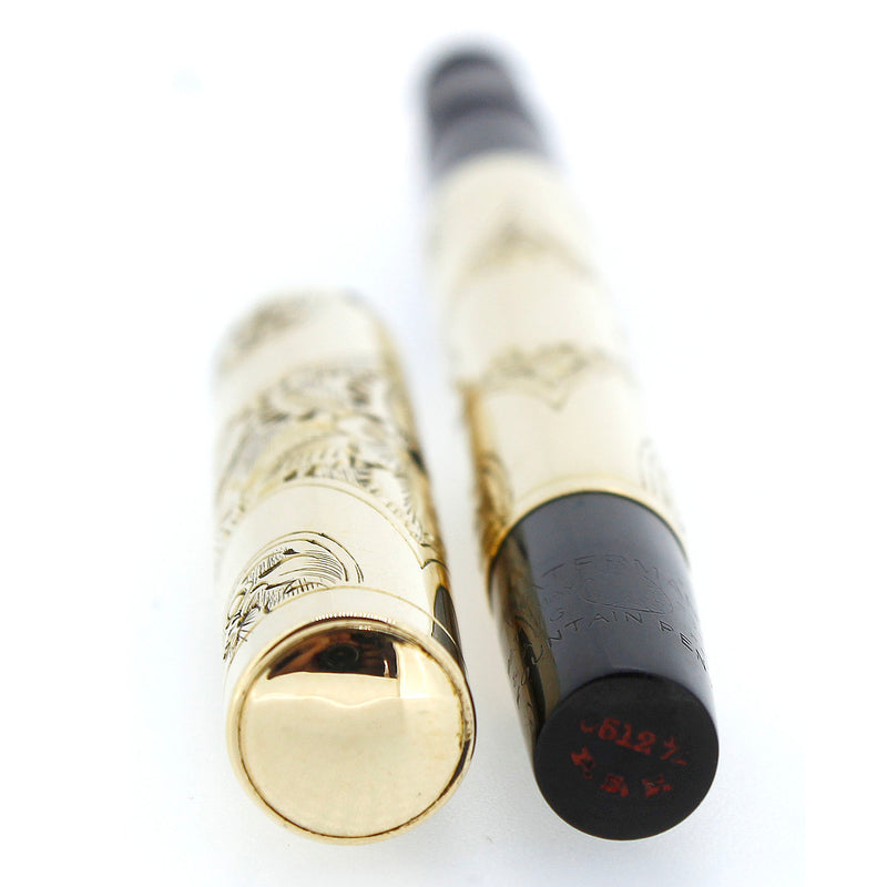 SCARCE CIRCA 1917 WATERMAN ORIENTAL 0552 1/2 FOUNTAIN PEN RESTORED NEAR MINT OFFERED BY ANTIQUE DIGGER