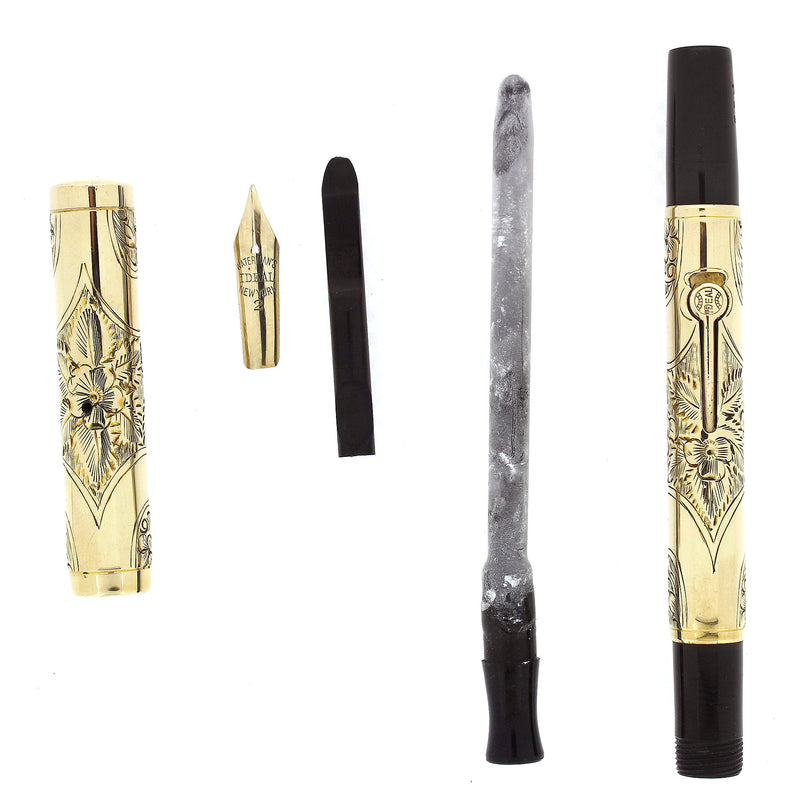 SCARCE CIRCA 1917 WATERMAN ORIENTAL 0552 1/2 FOUNTAIN PEN RESTORED NEAR MINT OFFERED BY ANTIQUE DIGGER