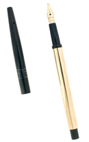 1919 WATERMAN 322 BHR TAPER CAP 9CT SMOOTH GOLD OVERLAY EYEDROPPER FOUNTAIN PEN OFFERED BY ANTIQUE DIGGER