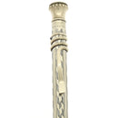 1920S CROSS ALWRITE NICKEL PLATED ENGINE TURNED CHEVRON PATTERN W/SNAKE-LIKE CLIP PENCIL OFFERED BY ANTIQUE DIGGER