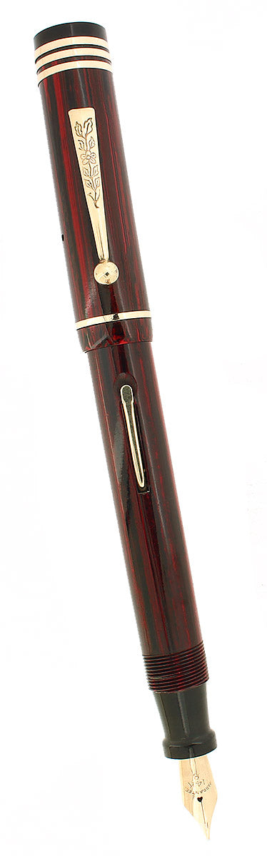 1920S GOOD SERVICE ROSEWOOD OVERSIZE FOUNTAIN PEN RESTORED OFFERED BY ANTIQUE DIGGER