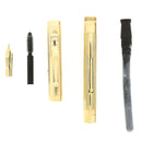 1923 MABIE TODD SWAN GOLD FILLED ENGINE TURNED OVERLAY FOUNTAIN PEN RESTORED NEAR MINT OFFERED BY ANTIQUE DIGGER