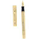 1923 MABIE TODD SWAN GOLD FILLED ENGINE TURNED OVERLAY FOUNTAIN PEN RESTORED NEAR MINT OFFERED BY ANTIQUE DIGGER