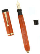 SCARCE C1923 DUOFOLD SENIOR RED HARD RUBBER LARGE IMPRINT FOUNTAIN PEN RESTORED OFFERED BY ANTIQUE DIGGER