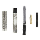 CIRCA 1924 WATERMAN 452 1/2V STERLING SILVER HAND ENGRAVED VINE FOUNTAIN PEN RESTORED OFFERED BY ANTIQUE DIGGER