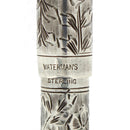 CIRCA 1924 WATERMAN 452 1/2V STERLING SILVER HAND ENGRAVED VINE FOUNTAIN PEN RESTORED OFFERED BY ANTIQUE DIGGER