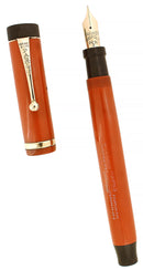 CIRCA 1925 DUOFOLD SENIOR RED HARD RUBBER FOUNTAIN PEN RESTORED OFFERED BY ANTIQUE DIGGER