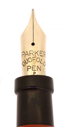 CIRCA 1925 DUOFOLD SENIOR RED HARD RUBBER FOUNTAIN PEN RESTORED OFFERED BY ANTIQUE DIGGER