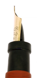 CIRCA 1925 DUOFOLD SENIOR RED HARD RUBBER FOUNTAIN PEN RESTORED OFFERED BY ANTIQUE DIGGER