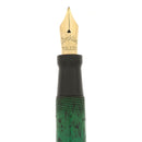1926 CONKLIN $5.00 MOTTLED GREEN 14K SEMI-FLEX NIB FOUNTAIN PEN RESTORED