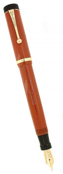 CIRCA 1926 PARKER DUOFOLD SENIOR BIG RED LUCKY CURVE FOUNTAIN PEN RESTORED OFFERED BY ANTIQUE DIGGER