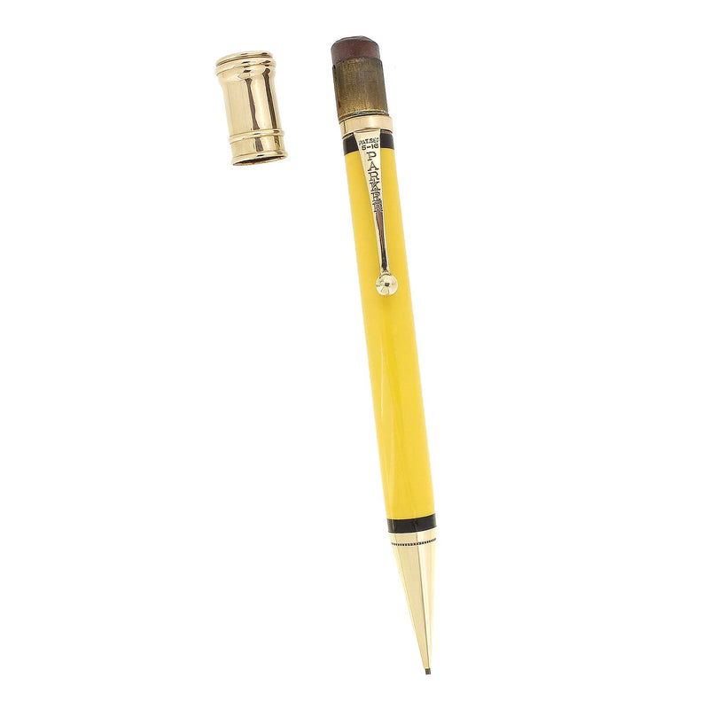 C1927 PARKER DUOFOLD SENIOR MANDARIN YELLOW PENCIL NEAR MINT W/BOX OFFERED BY ANTIQUE DIGGER